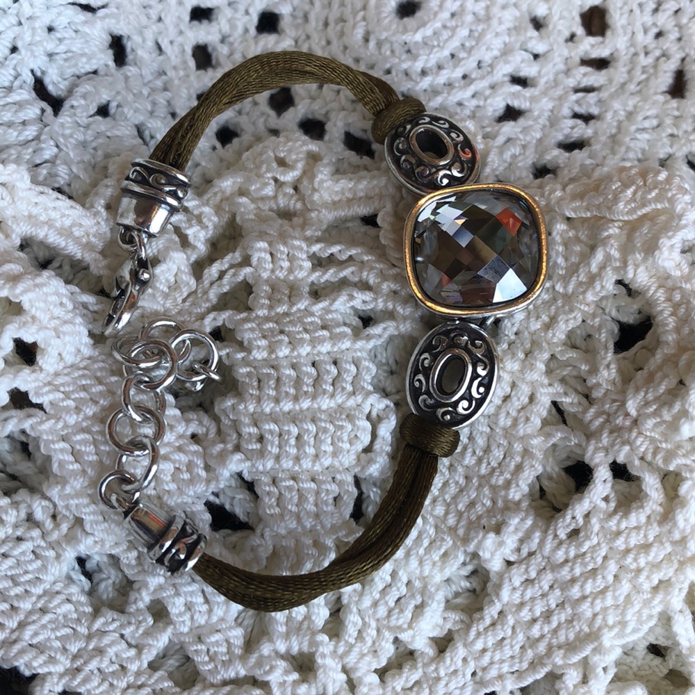 Brighton Olive Silk Cord Bracelet